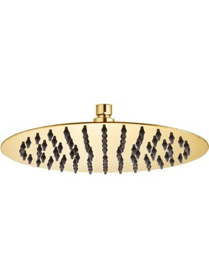 Die Grup Tr Tepe Duş Başlığı Oval Slim 304 Metal Ø25 cm KTD106 (Altın)