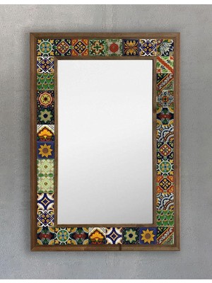 Die Grup Tr Oscar Stone Decor Masif Çerçeveli Mozaik Taş Ayna 43 cm x 63 cm AYN4060-027