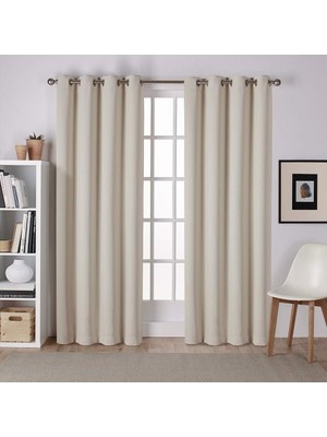 Die Grup Tr Özel Home Yalıtımlı Karartma Perdesi, Delikli Pencere Panelleri, Saten Kumaş (2'li Set)