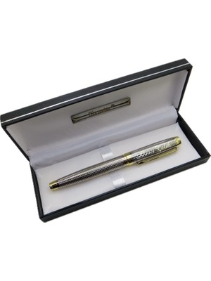 Die Grup Tr M579 Gold Krom Desenli Tükenmez Kalem, Isme Özel Kalem Seti