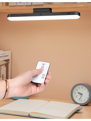 Die Grup Tr 3 Renk LED Masa Lambası, 1200MAH, Dokunmatik Kontrol, 3 Kademeli Aydınlatma, 400 Lümen, Şarjlı, Beyaz, Sıcak, Sıcak Beyaz, Kumandalı, Manyetik, Mavi Işık Içermez, Anti-Vertigo, YH08B, Siyah