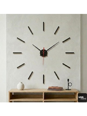 Die Grup Tr Minimalist Şık Çizgili Duvar Saati - Pleksi Minimalist Duvar Saati 80X80