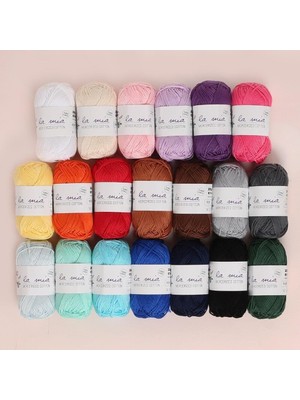 Die Grup Tr La Mia Mini Mercerized Cotton 20LI Paket Renkli El Örgü Ipi - 33825