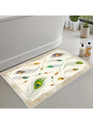 Die Grup Tr Banyo Paspası, Yumuşak Banyo Halısı, Kaymaz Dot Tabanlı, Su Emici, Makinede Yıkanabilir - 50 x 60 cm