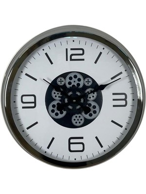 Die Grup Tr Krom Modern 60 cm Çarklı Duvar Saati