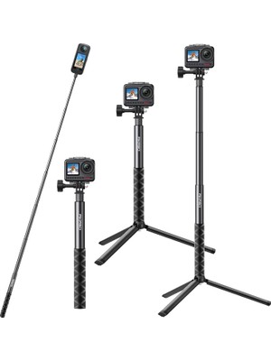 Die Grup Tr 49.2/120CM Selfie Stick Tripod Uzatılabilir Eylem Kamera Dağı