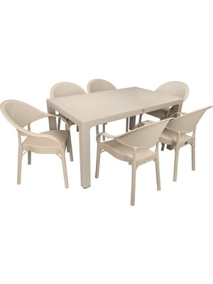 Die Grup Tr Mandella Elit Rattan 90X150 Eylül Koltuk Masa Takımı Çölbeji