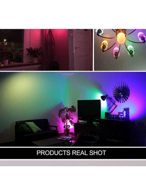Die Grup Tr Yeni 220V Rgb Ampul 16 Renk Kısılabilir Ev Dekorasyon Rengarenk Lamba E27 Sihirli Ampuller, Derwellamp