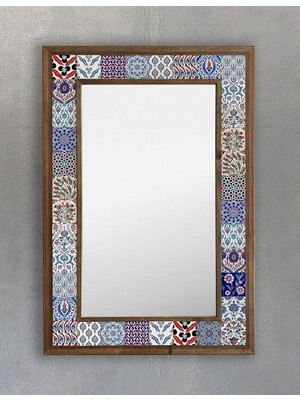 Die Grup Tr Oscar Stone Decor Masif Çerçeveli Mozaik Taş Ayna 43 cm x 63 cm