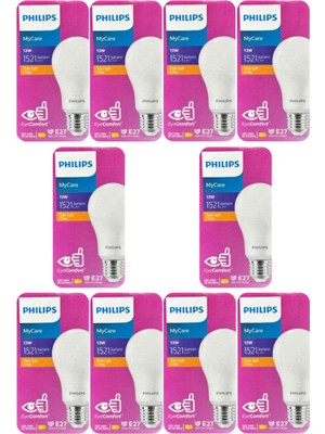 Die Grup Tr Mycare 13W Sarı Işık E27 Duylu LED Ampul, 10 Adet