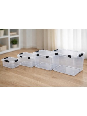 Die Grup Tr Yatay Saklama Kutusu 5'li Set, 5,5 L + 10 L + 15 L + 20 L + 30 L