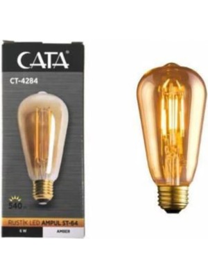 Die Grup Tr CT-4284 6W Rustik LED Ampul E27 Duy Amber-Turuncu Işık HSPLİNM-3502