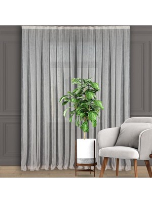 Die Grup Tr Deco Perde Düz Şantuk Tül Perde Pilesiz Extraforlu Düz Dikim Kırık Beyaz Kırık Beyaz 320 x 230