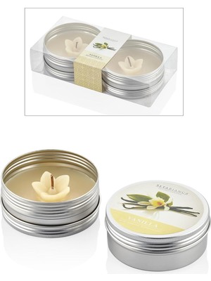Die Grup Tr STCX-105-VN Aroma Mum Kokulu Metal Kutu 2'li Vanilla 17.2x8.5x3.7cm