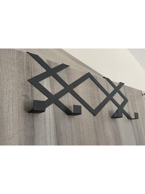 Die Grup Tr Metal Siyah Desenli Amerikan Kapı Arkası Askılık Organizer Askılık ve Desenli Banyo Kapı Arkası Askılık MT77S
