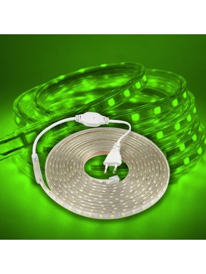 Die Grup Tr Hortum Şerit LED Dış Ortam, Bahçe, Açık Alan Aydınlatma 220V Fişli SB-6539 (Yeşil, 20 Metre)