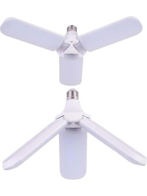 Die Grup Tr 3 Kollu Katlanabilir Pervane Şeklinde LED Ampul, 40W, Beyaz, E27 Duy