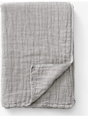 Die Grup Tr Rustik 3 Kat Keten Çift Taraflı Süper Yumuşak Nefes Alabilen Dört Mevsim Throw Koltuk Şalı 140X190CM | Koltuk Örtüsü | 140X190 cm Yatak Örtüsü (Antrasit)