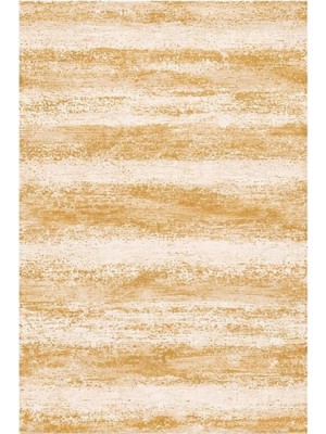 Die Grup Tr Aria Modern Desenli Halı, Kaymaz Taban, Makinede Yıkanabilir, Salon, Mutfak ve Yatak Odası Için, Hardal Sarısı, 120X180 cm