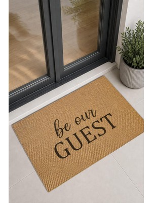 Die Grup Tr Kapı Önü Halı Paspas Be Our Guest Yazılı