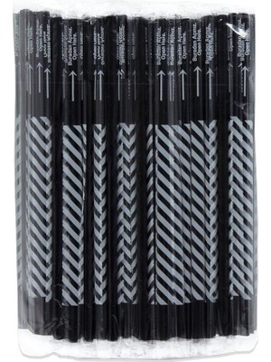 Dolphin 1000 Adet Siyah Jelatinli Frozen Pipet 26 cm Uzunluk 8 mm Çap Parti ve Kutlama İçin