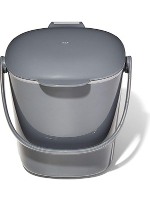 Die Grup Tr Good Grips Kompost Kovası, Gri - Mutfak Için Koku Geçirmez Çöp Kutusu - 2,8 L