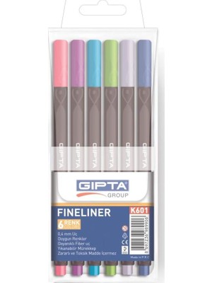 Die Grup Tr 141288 Fineliner Kalem 0,4 mm 6 Renk Pvc K601