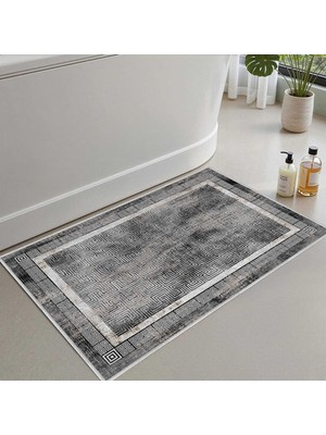 Die Grup Tr Banyo Paspası, Yumuşak Banyo Halısı, Kaymaz Dot Tabanlı, Su Emici, Makinede Yıkanabilir - 80 x 150 cm