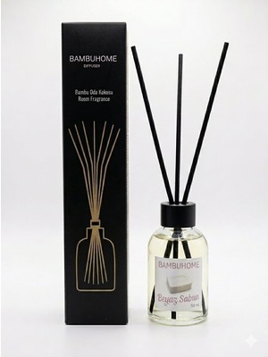 Die Grup Tr Oda Kokusu, Beyaz Sabun Kokusu, 50 Ml, Bambu Çubuk Sistemi, Masa Üstü, Cam Şişe