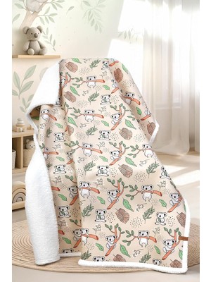 Die Grup Tr Fluffy Bebek Battaniyesi 80X100 cm Koala Koyun Tüyü Battaniye