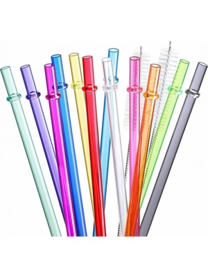 Die Grup Tr Stanley Quencher ile Uyumlu Premium Tritan Pipet Seti, 30 cm Ekstra Uzun, 10 mm Genişlik, Renkli, 4 Adet Pipet, 1 Temizleme Fırçası Dahil, Bpa Içermez, Kırılmaz