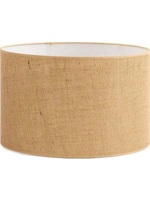 Die Grup Tr 30 cm Natural Jüt Kumaş Silindir Lambader Başlığı, Abajur Başlığı, Sarkıt Avize Başlığı 30CMX21CM
