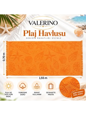 Die Grup Tr Büyük Boy Plaj Havlusu Turuncu 100% Pamuk 70 x 154 cm
