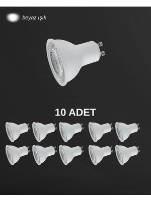 Die Grup Tr CT-4215 LED Ampul 8W GU10 Duy Beyaz Işık - 10'lu Paket, LBPKT-10-CT4215BYZ