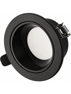 Die Grup Tr 3 Renk LED Gömme Spot 8W CT-5261 Siyah Kasa 3200K 4000K 6400K Sıva Altı Yuvarlak Tavan Aydınlatma 110°