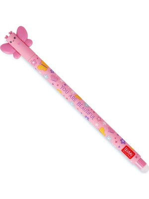 Die Grup Tr Butterfly Silinebilir Jel Kalem, Sonunda Mürekkebi Çıkarmak Için, Isıya Duyarlı Pembe Mürekkep, 0,7 mm Uç Çapı