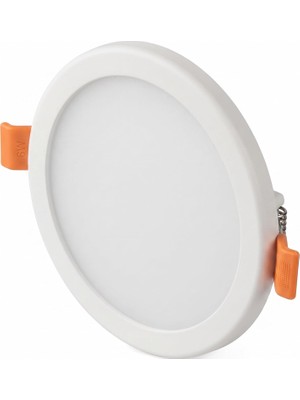 Die Grup Tr Cata CT-5645 6W Plus Ayarlanabilir Delik Çaplı Sıva Altı LED Panel Armatür, Çerçevesiz Ince Tasarım Tavan Spot Lambası (1 Adet - Beyaz - 6400K)