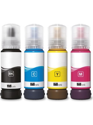 Die Grup Tr Epson 103 Uyumlu Muadil Mürekkep Seti 4X70 ml (Siyah, Mavi, Kırmızı, Sarı) - Ecotank L3350 L3354 L3360 L5390 L4360 L1350 L3310 Için Kolay Dolum Şişe Hediyeli