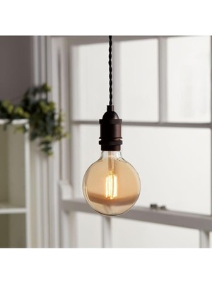 Die Grup Tr Glop G125 E27 Rustik LED Ampul, Sarı Işık, Dim Özellikli