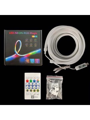 Die Grup Tr Rgb Neon LED Şerit 3 Metre, Sese Duyarlı, Uzaktan Kumandalı