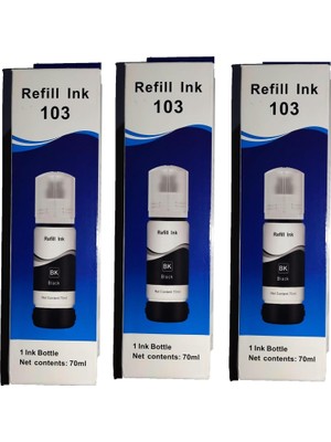 Die Grup Tr For Epson L3252 Meta Uyumlu Siyah Muadil Mürekkep 3X70 ml (Toplam 210 Ml)