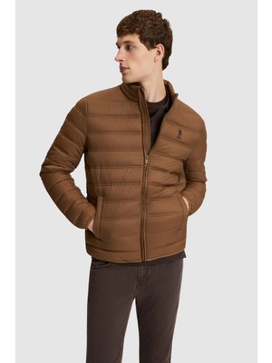 U.S. Polo Assn. Erkek Kahverengi Dik Yaka Fermuarlı Cepli Mont 50328185-VR134