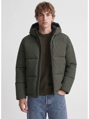 Jack & Jones 12303930 Jjgalaxy Puffer Jacket Koyu Yeşil Erkek Kapitone Şişme Mont
