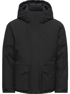 Only & Sons 22038757 Onsnate Technıcal Jacket Siyah Erkek Kapüşonlu Mont