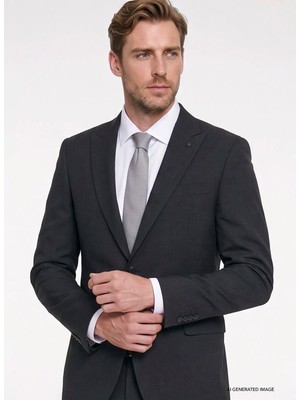 Altınyıldız Classics ACE030271024 Siyah Erkek Slim Fit Çizgili Takım Elbise