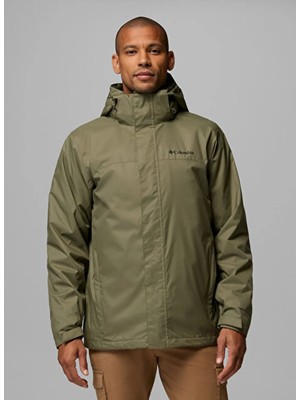 Columbia WM6690 Watertıght Interchange Açık Yeşil Erkek Kapüşonlu Regular Fit Spor Mont