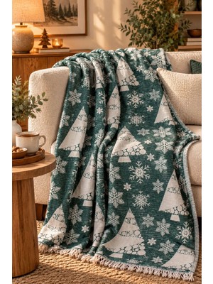 Layan Home Winter %100 Pamuk Jakarlı Throw & Battaniye - Koltuk Şalı 140X210CM