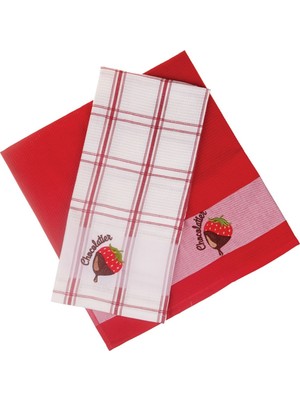 Bambum Home Mandy 2'li Kurulama Bezi Seti Kırmızı