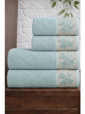 Mela Home 4'lü Banyo Havlu Seti Hamam Takımı- El ve Yüz Havlusu- Çeyiz - Hediyelik 100% Pamuk