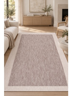 Sihirli Halı Oslo Modern Sisal Görünümlü Polyester Halı Vizon Krem Robot Süpürge Uyumlu Mutfak Oturma Odası Korid